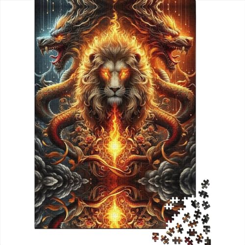 Lion and Dragon Puzzle 1000 Teilepuzzle 3D Erwachsene Home Dekoration Puzzle Geschicklichkeitsspiele Erwachsenen Puzzle Ab 12 Jahren 1000pcs (75x50cm) von CPXSEMAZA