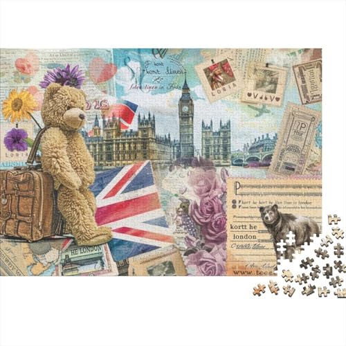 London Bears Puzzle, 1000 Teile Puzzle, Erwachsene Puzzle, Einzigartiges Puzzle, Familienpuzzle, Denkspiel 1000pcs (75x50cm) von CPXSEMAZA