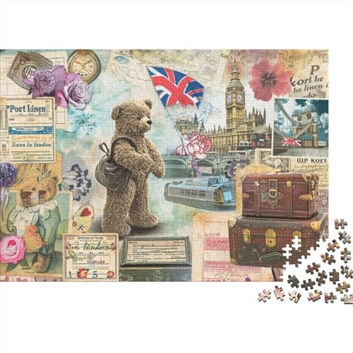 London Bears Puzzle, 300 Teile Puzzle, Erwachsene Puzzle, Einzigartiges Puzzle, Familienpuzzle, Denkspiel 300pcs (40x28cm) von CPXSEMAZA