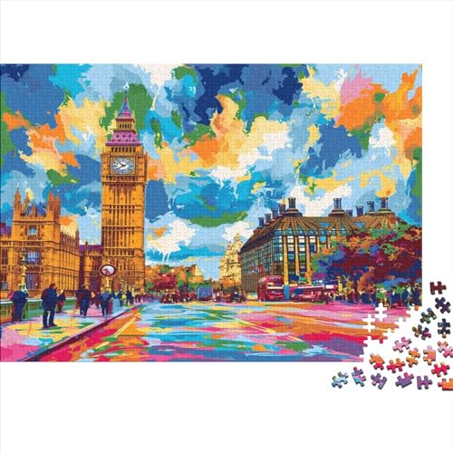 London Big Ben 1000-teiliges Puzzle Für Erwachsene, Familie Oder Kinder, Puzzle-Spielzeug, Lernspiele, Stressabbau-Puzzles, Einzigartige Heimdekoration Und Geschenke 1000pcs (75x50cm) von CPXSEMAZA