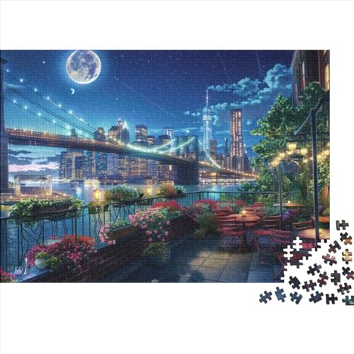 London Bridge at Night 300-teiliges Puzzle Für Erwachsene Und Kinder Ab 12 Jahren – Tolles Geburtstagsgeschenk Für Erwachsene 300pcs (40x28cm) von CPXSEMAZA