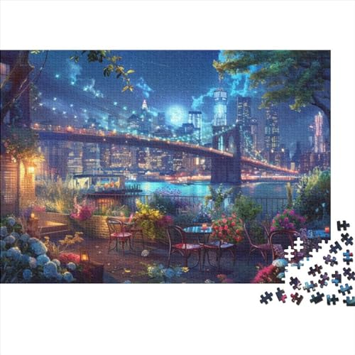 London Bridge at Night Erwachsene Puzzles Für Erwachsene, 1000-teiliges Puzzle, 1000 Teile Stressabbauende Puzzles, 1000 Puzzles Für Erwachsene Für Erwachsene Und Kinder Ab 12 Jahren 1000pcs (75x50cm) von CPXSEMAZA