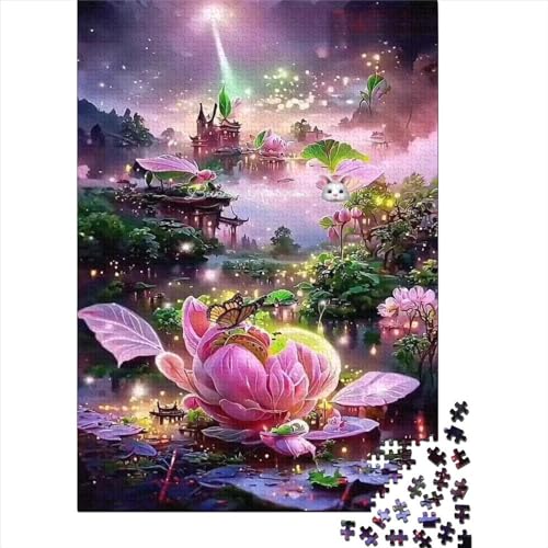 Lotus Puzzle, 300 Teile Puzzle, Erwachsene Puzzle, Einzigartiges Puzzle, Familienpuzzle, Denkspiel 300pcs (40x28cm) von CPXSEMAZA