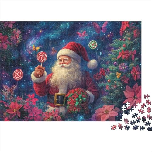 Merry Chrismas 500-teiliges Holzpuzzle Für Erwachsene, 500-teiliges Puzzle, Einzigartige Heimdekoration Und Geschenke, 500-teiliges Puzzle, Spielzeug Und Spiele 500pcs (52x38cm) von CPXSEMAZA