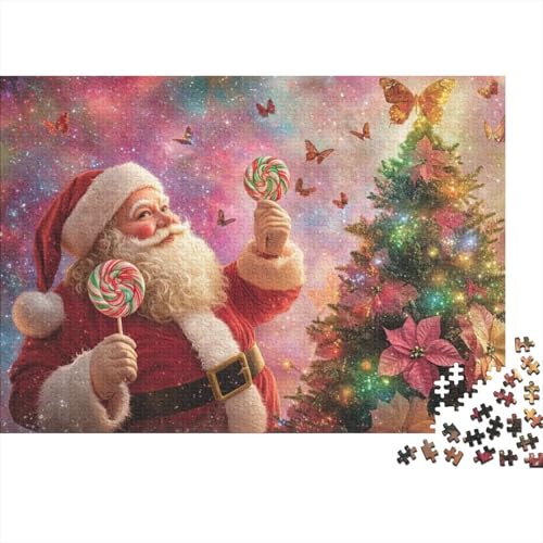 Merry Chrismas Puzzle, 1000 Teile Puzzle, Erwachsene Puzzle, Einzigartiges Puzzle, Familienpuzzle, Denkspiel 1000pcs (75x50cm) von CPXSEMAZA