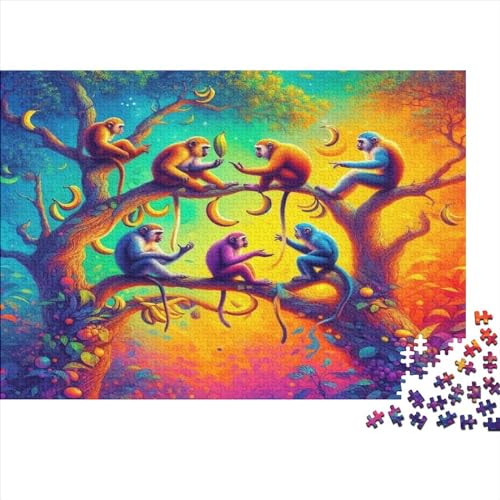 Monkey on Tree Puzzles Für Erwachsene 300 Puzzles Für Erwachsene 300 Teile Puzzle 300 Teile Puzzles 300pcs (40x28cm) von CPXSEMAZA