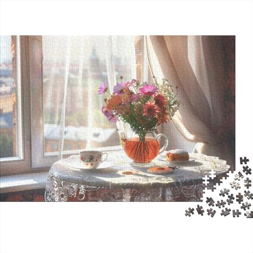 Morning Flowers Jigsaw Puzzle Für Sohn/Kinder Familie Zusammen 1000 Schlafzimmer Dekoration Puzzles Erwachsene 1000 Stück Holz Puzzle Spiel Kinder Geschenk 1000pcs (75x50cm) von CPXSEMAZA