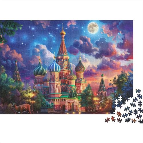 Moscow Cathedral Jigsaw Puzzle Für Sohn/Kinder Familie Zusammen 1000 Schlafzimmer Dekoration Puzzles Erwachsene 1000 Stück Holz Puzzle Spiel Kinder Geschenk 1000pcs (75x50cm) von CPXSEMAZA