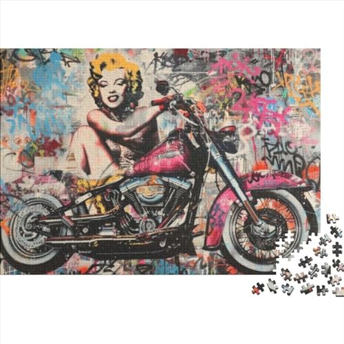 Motorcycle Girl 1000 Teile Puzzle1000 Teiliges Puzzlespiel Geschicklichkeitsspiel Für Die Ganze Familie Geschicklichkeitsspiele Erwachsenen Puzzle Ab 12 Jahren 1000pcs (75x50cm) von CPXSEMAZA