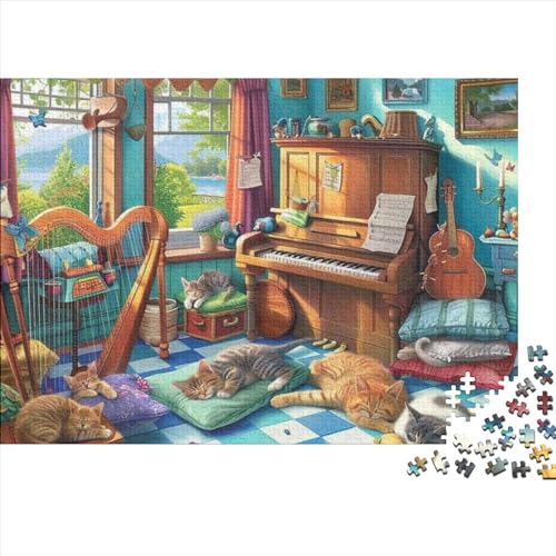 Music Hut Puzzle, 300 Teile Puzzle, Erwachsene Puzzle, Einzigartiges Puzzle, Familienpuzzle, Denkspiel 300pcs (40x28cm) von CPXSEMAZA