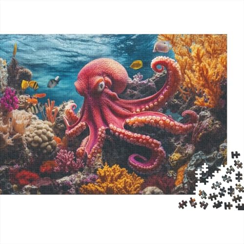 Octopus Puzzle, 1000 Teile Puzzle, Erwachsene Puzzle, Einzigartiges Puzzle, Familienpuzzle, Denkspiel 1000pcs (75x50cm) von CPXSEMAZA