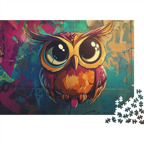 Owl Jigsaw Puzzle Für Sohn/Kinder Familie Zusammen 1000 Schlafzimmer Dekoration Puzzles Erwachsene 1000 Stück Holz Puzzle Spiel Kinder Geschenk 1000pcs (75x50cm) von CPXSEMAZA