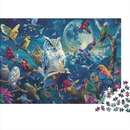 Owls 1000 Teile Puzzle 1000 Teile Erwachsenen-Puzzle Geschicklichkeitsspiel Für Die Ganze Familie Puzzle Farbenfrohes Erwachsenen Puzzle Ab 14 Jahren 1000pcs (75x50cm) von CPXSEMAZA