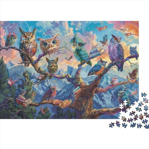 Owls 500 Teile Puzzle Puzzle Erwachsene 500 Teile Geschicklichkeitsspiel Für Die Ganze FamiliePuzzle Farbenfrohes Erwachsenen Puzzle Ab 14 Jahren 500pcs (52x38cm) von CPXSEMAZA