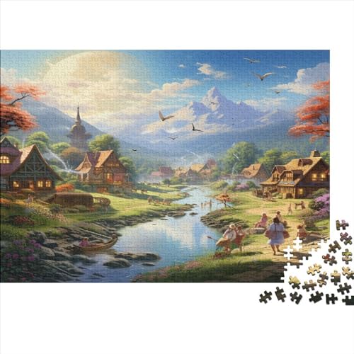 Paradise Jigsaw Puzzle Für Sohn/Kinder Familie Zusammen 1000 Schlafzimmer Dekoration Puzzles Erwachsene 1000 Stück Holz Puzzle Spiel Kinder Geschenk 1000pcs (75x50cm) von CPXSEMAZA