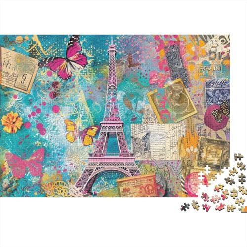 Paris Postcard Puzzles 300 Teile Für Erwachsene Puzzles Für Erwachsene 300 Teile Puzzle Lernspiele Heimdekoration Puzzle 300pcs (40x28cm) von CPXSEMAZA