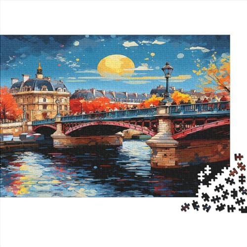 Paris Seine River 500-teilige Puzzles Für Erwachsene Puzzle 500 Teile Impossible Puzzle 500 Puzzles Für Erwachsene Für Erwachsene Und Kinder Ab 12 Jahren 500pcs (52x38cm) von CPXSEMAZA