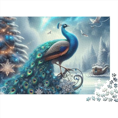 Peacock 300 Teile Puzzle 300 Teile Erwachsenen-Puzzle Geschicklichkeitsspiel Für Die Ganze Familie Puzzle Farbenfrohes Erwachsenen Puzzle Ab 14 Jahren 300pcs (40x28cm) von CPXSEMAZA