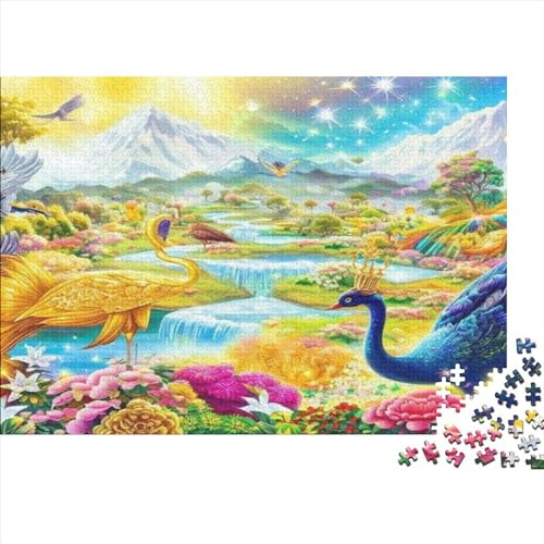 Peacock Jigsaw Puzzle Für Sohn/Kinder Familie Zusammen 1000 Schlafzimmer Dekoration Puzzles Erwachsene 1000 Stück Holz Puzzle Spiel Kinder Geschenk 1000pcs (75x50cm) von CPXSEMAZA