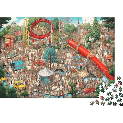 People in The Zoo 1000-teilige Holzpuzzles Für Erwachsene. 1000-teilige Puzzles. Impossible Puzzle. 1000-teilige Puzzles Für Erwachsene Und Kinder Ab 12 Jahren 1000pcs (75x50cm) von CPXSEMAZA