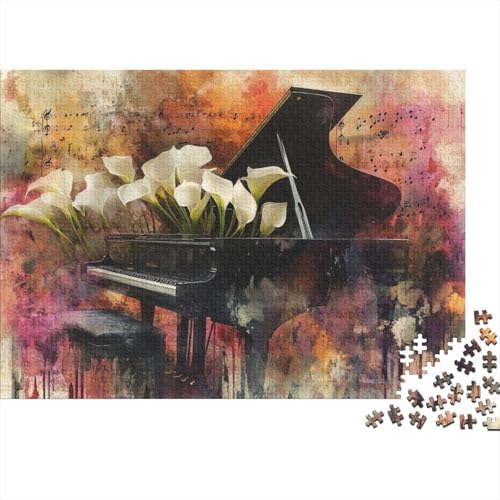 Piano 300-teilige Holzpuzzles Für Erwachsene. 300-teilige Puzzles. Impossible Puzzle. 300-teilige Puzzles Für Erwachsene Und Kinder Ab 12 Jahren 300pcs (40x28cm) von CPXSEMAZA