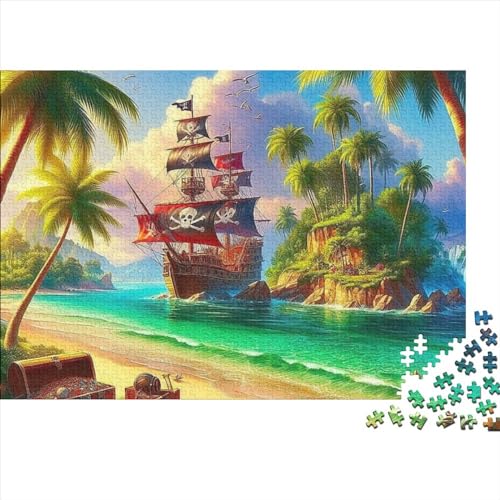 Pirate Treasure Puzzle 1000 Teilepuzzle 1000 Teile Erwachsene Geschicklichkeitsspiel Für Die Ganze FamilieErwachsenenpuzzle Ab 12 Jahren 1000pcs (75x50cm) von CPXSEMAZA