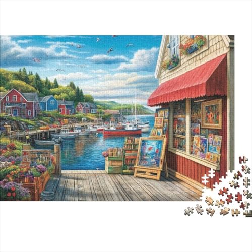 Port Town Puzzle, 1000 Teile Puzzle, Erwachsene Puzzle, Einzigartiges Puzzle, Familienpuzzle, Denkspiel 1000pcs (75x50cm) von CPXSEMAZA