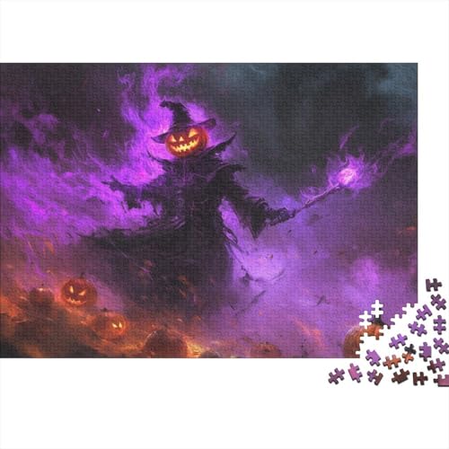 Pumpkin Wizard Holzpuzzle 1000 Teile | Einzigartiges Puzzle | Puzzles Für Erwachsene 1000pcs (75x50cm) von CPXSEMAZA