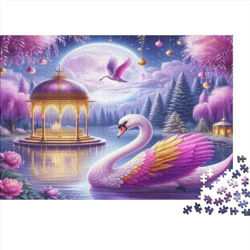 Purple Swan Puzzle, 300 Teile Puzzle, Erwachsene Puzzle, Einzigartiges Puzzle, Familienpuzzle, Denkspiel 300pcs (40x28cm) von CPXSEMAZA