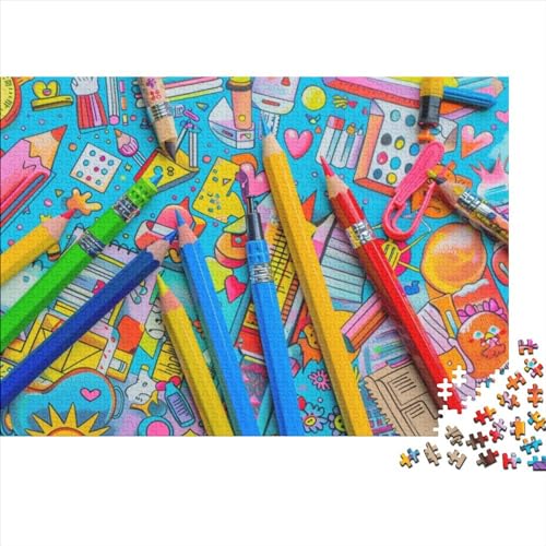 Puzzle 1000 Teile,Puzzle Erwachsene,Impossible Puzzle,Geschicklichkeitsspiel Für Die Ganze Familie,Puzzle Farbenfrohes Legespiel Coloured Pencils Home Dekoration Puzzle 1000pcs (75x50cm) von CPXSEMAZA