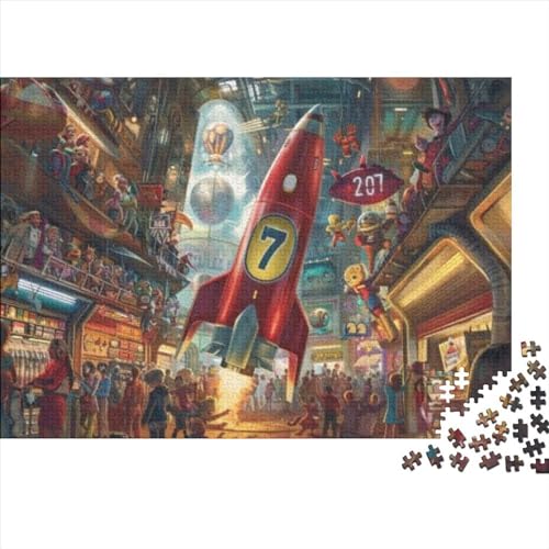 Puzzle 1000 Teile,puzzle Erwachsene,Impossible Puzzle,Geschicklichkeitsspiel Für Die Ganze Familie,Puzzle Farbenfrohes Legespiel Rocket 7 Home Dekoration Puzzle 1000pcs (75x50cm) von CPXSEMAZA