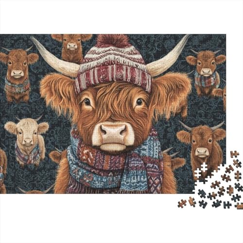 Puzzle 1000 Teile Für Erwachsene Puzzle Für Erwachsene 1000 Teile Highland Cattle Puzzle-Lernspiele Highland Cow Heimdekorations-Puzzle 1000 Teile 1000pcs (75x50cm) von CPXSEMAZA