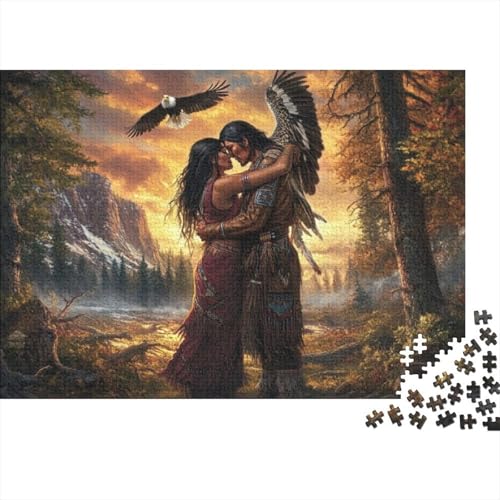 Puzzle 1000 Teile Für Erwachsene Puzzle Für Erwachsene 1000 Teile Indian Puzzle-Lernspiele Primitive Man Heimdekorations-Puzzle 1000 Teile 1000pcs (75x50cm) von CPXSEMAZA