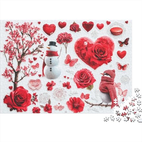 Puzzle 1000 Teile Für Erwachsene Puzzle Für Erwachsene 1000 Teile Valentine's Day Gift Puzzle-Lernspiele Romantic Roses Heimdekorations-Puzzle 1000 Teile 1000pcs (75x50cm) von CPXSEMAZA