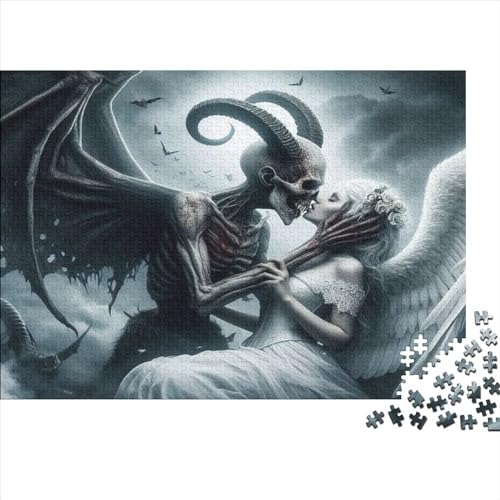 Puzzle 300 Teile Für Erwachsene Devil Couple Puzzle-Spielzeug Als Pädagogisches Geschenk Für Jugendliche Und Kinder 300pcs (40x28cm) von CPXSEMAZA