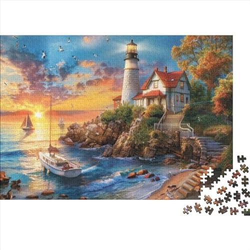 Puzzle 500 Teile Für Erwachsene Beach House Puzzle-Spielzeug Als Pädagogisches Geschenk Für Jugendliche Und Kinder 500pcs (52x38cm) von CPXSEMAZA