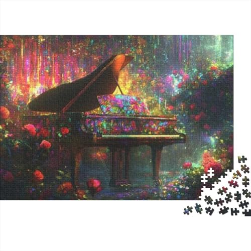 Puzzle 500 Teile Für Erwachsene Rose Piano Puzzle-Spielzeug Als Pädagogisches Geschenk Für Jugendliche Und Kinder 500pcs (52x38cm) von CPXSEMAZA