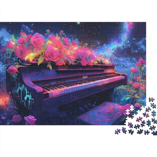 Puzzle Für Erwachsene, 300-teiliges Puzzle Flowers Piano Puzzles 300 Teile Anspruchsvolle Puzzles Für Erwachsene 300pcs (40x28cm) von CPXSEMAZA