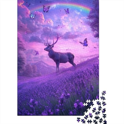 Puzzle Für Erwachsene, 500-teiliges Puzzle Lavender Deer Puzzles 500 Teile Anspruchsvolle Puzzles Für Erwachsene 500pcs (52x38cm) von CPXSEMAZA