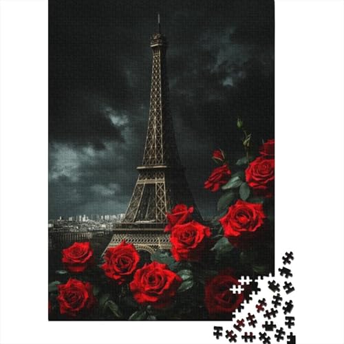 Puzzle Für Erwachsene, 500-teiliges Puzzle Rose Eiffel Tower Puzzles 500 Teile Anspruchsvolle Puzzles Für Erwachsene 500pcs (52x38cm) von CPXSEMAZA