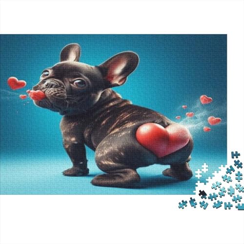 Puzzle Für Erwachsene 1000 Teile French Bulldog Puzzle Für Erwachsene, Lernspiel Herausforderungsspielzeug, 1000 Teile Puppy Puzzles Für Erwachsene Und Kinder 1000pcs (75x50cm) von CPXSEMAZA