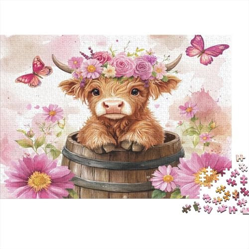 Puzzle Für Erwachsene 1000 Teile Highland Cow Puzzle Für Erwachsene, Lernspiel Herausforderungsspielzeug, 1000 Teile Highland Cattle Puzzles Für Erwachsene Und Kinder 1000pcs (75x50cm) von CPXSEMAZA