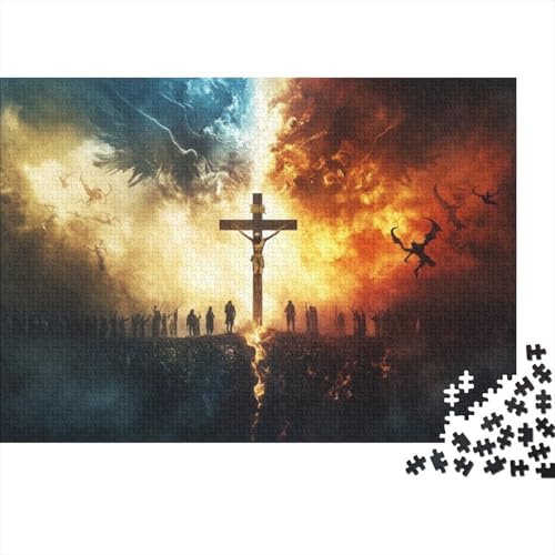 Puzzle Für Erwachsene 1000 Teile Jesus Puzzle Für Erwachsene, Lernspiel Herausforderungsspielzeug, 1000 Teile Crucifixion Puzzles Für Erwachsene Und Kinder 1000pcs (75x50cm) von CPXSEMAZA