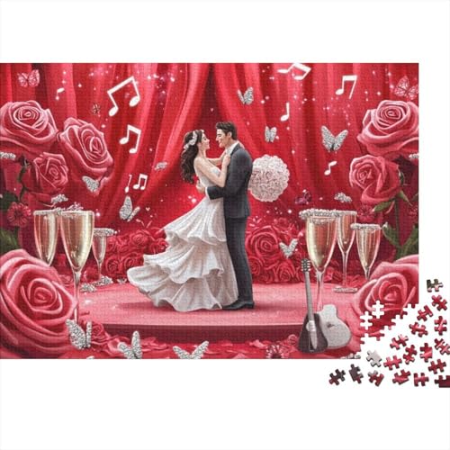 Puzzle Für Erwachsene 1000 Teile Valentine's Day Theme Puzzle - Romantic Rose Puzzle Mit 1000 Teilen Für Erwachsene Und Kinder 1000pcs (75x50cm) von CPXSEMAZA