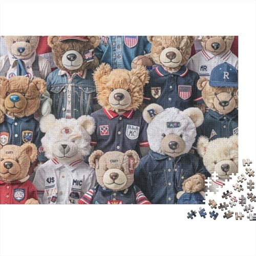 Puzzle Für Erwachsene Bear Family Portrait 300 Teile Für Erwachsene Geschenke Holzpuzzle Geeignet Für Kinder Ab 12 Jahren Tolles Geschenk Für Erwachsene 300pcs (40x28cm) von CPXSEMAZA