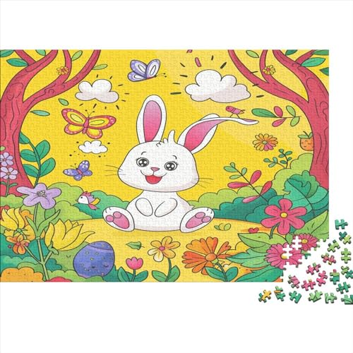 Puzzle Für Erwachsene Cartoon Rabbit 300 Teile Für Erwachsene Geschenke Holzpuzzle Geeignet Für Kinder Ab 12 Jahren Tolles Geschenk Für Erwachsene 300pcs (40x28cm) von CPXSEMAZA