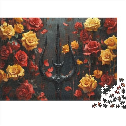 Puzzle Für Erwachsene Colored Roses 300 Teile Für Erwachsene Geschenke Holzpuzzle Geeignet Für Kinder Ab 12 Jahren Tolles Geschenk Für Erwachsene 300pcs (40x28cm) von CPXSEMAZA