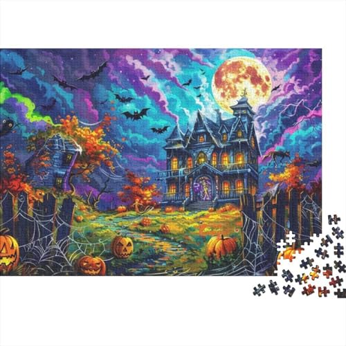 Puzzle Für Erwachsene Happy Halloween 1000 Teile Für Erwachsene Geschenke Holzpuzzle Geeignet Für Kinder Ab 12 Jahren Tolles Geschenk Für Erwachsene 1000pcs (75x50cm) von CPXSEMAZA