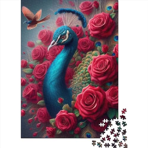 Puzzle Für Erwachsene Rose Peacock 1000 Teile Für Erwachsene Geschenke Holzpuzzle Geeignet Für Kinder Ab 12 Jahren Tolles Geschenk Für Erwachsene 1000pcs (75x50cm) von CPXSEMAZA