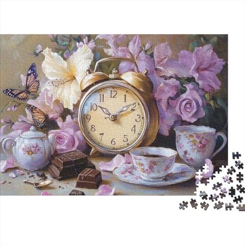 Puzzles 1000 Teile Für Erwachsene Afternoon Tea Alarm Clock 1000-teiliges Puzzle Impossible Puzzle. 1000pcs (75x50cm) von CPXSEMAZA